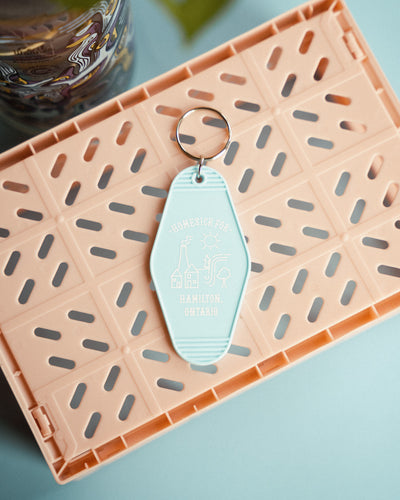 Homesick For Hamilton Vintage Motel Keychain
