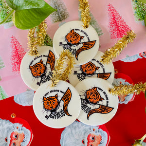 Hamilton Tiger  Ceramic Holiday Ornament