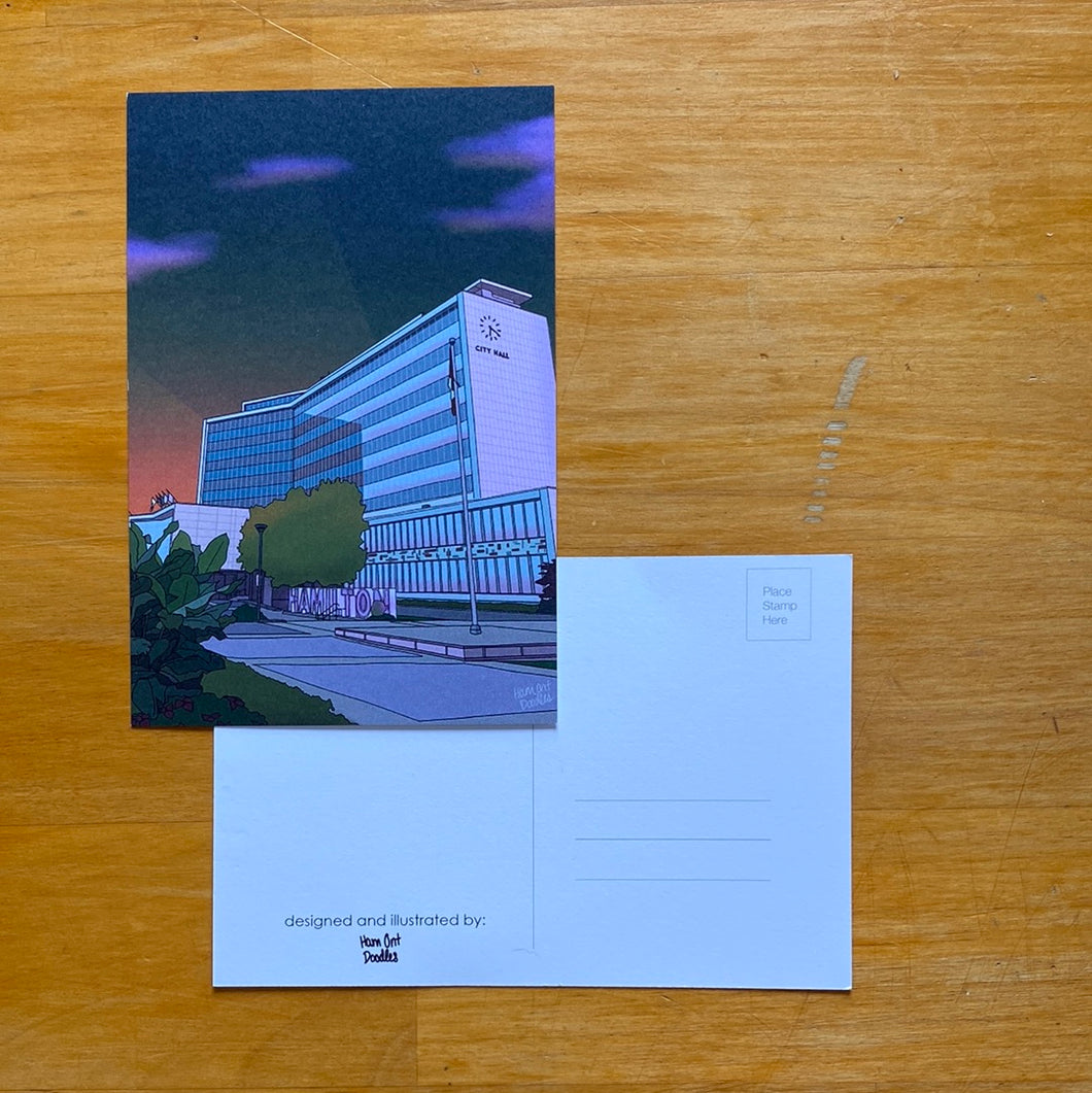 4” x 6” Hamilton City Hall Postcard